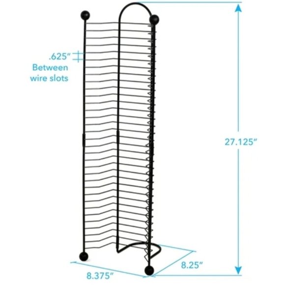 Atlantic 32 Light-Weight Nested Media Storage Standalone Tower in Gunmetal - Picture 4 of 8
